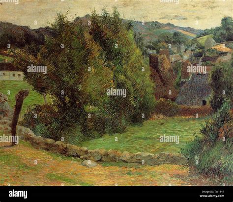 Paul Gauguin Landscape Pont Aven 1886 Stock Photo Alamy