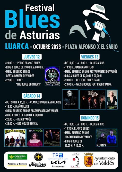 Cartel Festival Blues De Asturias Luarca 12 A 15 Octubre 2023 La