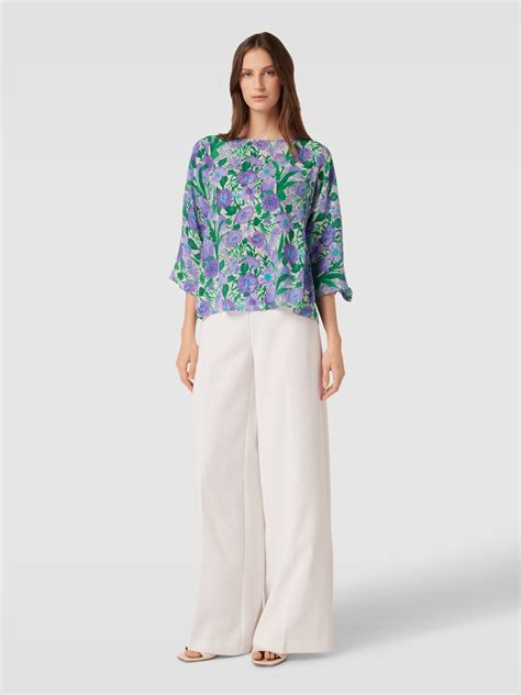 Weekend Max Mara Bluse Aus Reiner Seide Mit Floralem Allover Muster