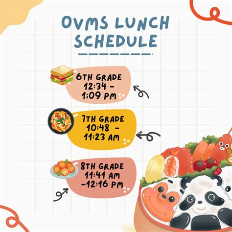 Lunch Schedule and Menus | Old Vail Middle School