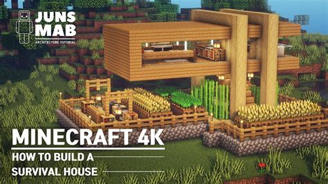 Minecraft How To Build A Survival House｜modern Wooden House 118 Video Dailymotion