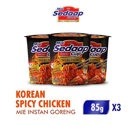 Jual Sedaap Mie Instan Cup Korean Spicy Chicken 81 Gr X3 Shopee Indonesia