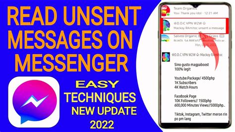 How To See Unsent Messages On Messenger Easy Techniques Updated