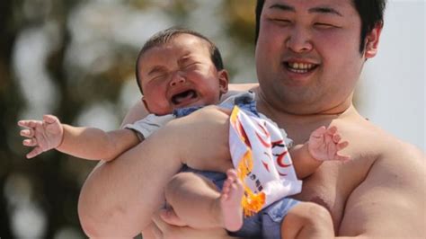 Sumo Wrestlers Bring Babies To Tears As Part Of Centuries Old Festival