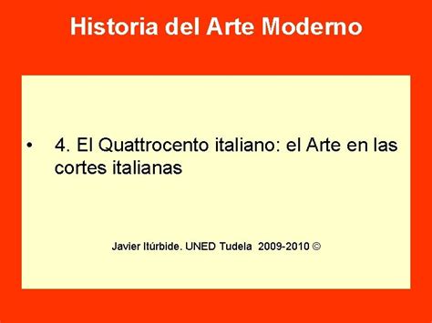 Historia Del Arte Moderno El Quattrocento Italiano