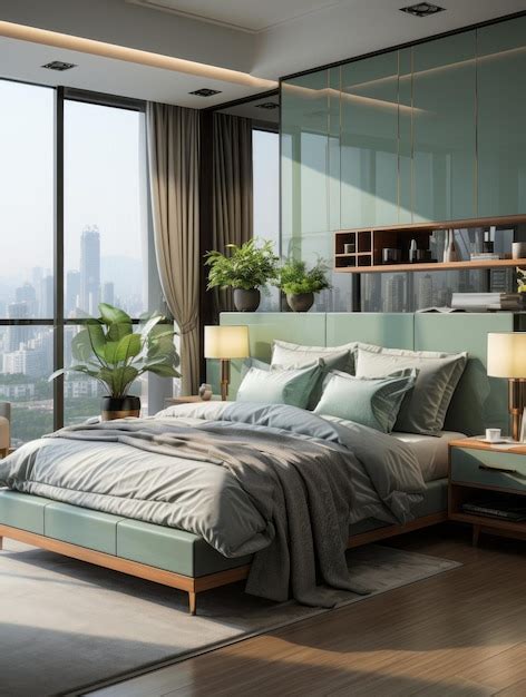 Premium AI Image | furniture design a large bedroom that has a ...