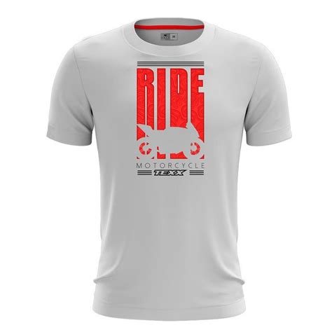 Camiseta Texx Branca Vermelha Ride M Camisa E Camiseta Esportiva