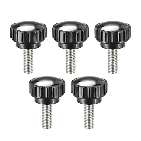 M6 X 15mm Male Thread Knurled Clamping Knobs Grip Thumb Screw On Type Round Head 5pcs Walmart