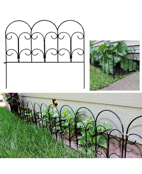 Sunnydaze Decor 40 Piece Victorian Steel Garden Border Fencing 60 Ft