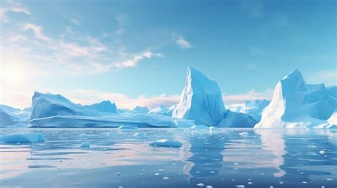 Premium AI Image | Arctic Iceberg Landscape Gradient Background