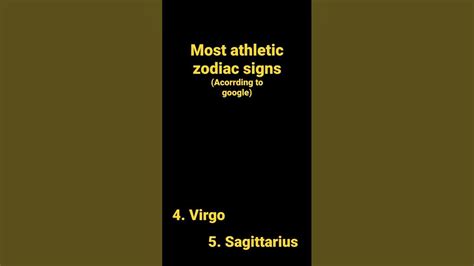 Most Athletic Zodiac Signs Youtube