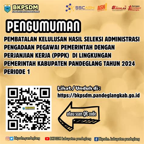 Pengumuman Hasil Seleksi Administrasi Penerimaan Calon Pegawai