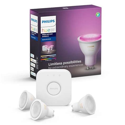 Philips Hue White And Color Ambiance Starter Kit Gu10 Bluetooth