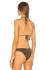 Nookie Copacabana Slide Triangle Bikini Top In Black Gold REVOLVE