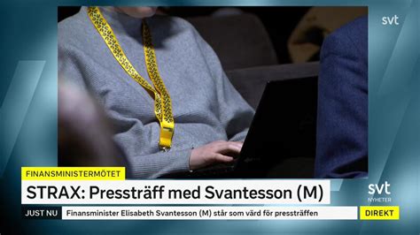 Svt Nyheter Direkt Finansminister Svantesson M Håller Pressträff