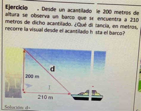 Solved Ejercicio Desde Un Acantilado Le Metros De Altura Se