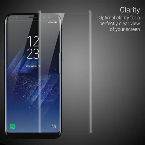 Olixar Samsung Galaxy S8 Case Compatible Glass Screen Protector Clear