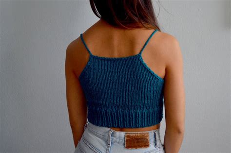 Knitting Pattern Basic Bralette Knit Crop Top Knit Top Etsy