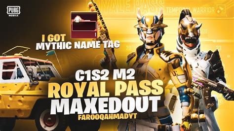 Mythic Name Tag From C1S2 M2 Royal Pass Royal Pass Giveaway PUBG