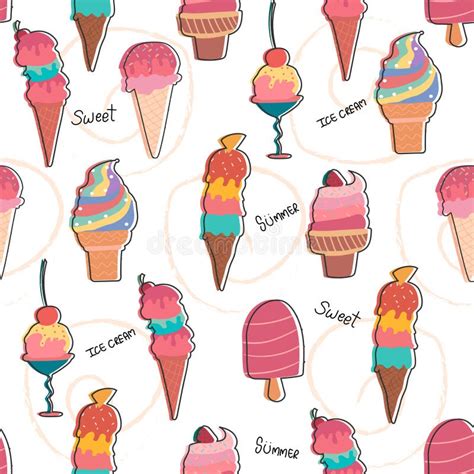 Pastel Ice Cream Pattern Stock Illustrations 3240 Pastel Ice Cream