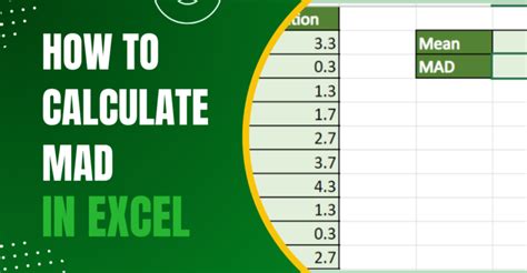 How To Calculate Mad Mean Absolute Deviation In Excel