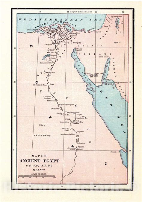 Mapa De Los Sitios Del Antiguo Egipto