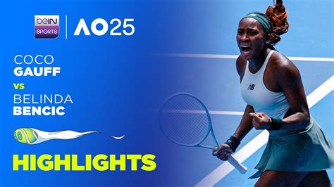 Coco Gauff Vs Belinda Bencic Australian Open Match Highlights Youtube