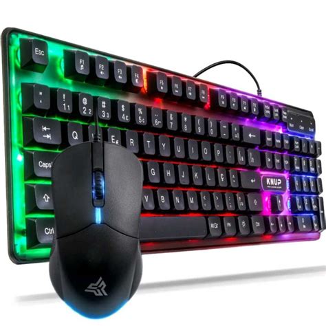 Kit Gamer Teclado Semi Mec Nico E Mouse Dpi Usb Rgb Iluminado Para