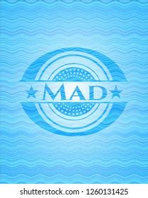 Mad Water Wave Representation Emblem Background Stock Vector Royalty