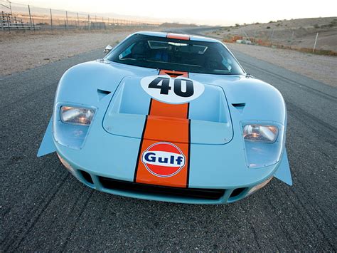 Hd Wallpaper 1968 Classic Ford Gt40 Gulf Oil Le Mans Race Racing Wallpaper Flare