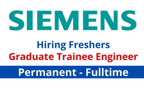 SIEMENS Hiring Freshers Graduate Trainee Engineer Opportunity In