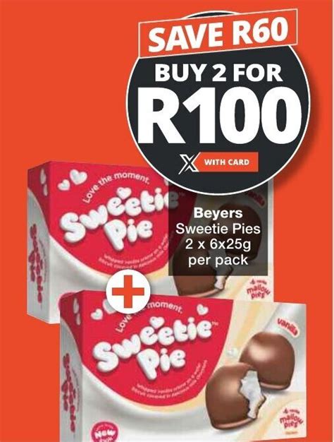 Beyers Sweetie Pies 2 X 6x25g Per Pack Offer At Checkers