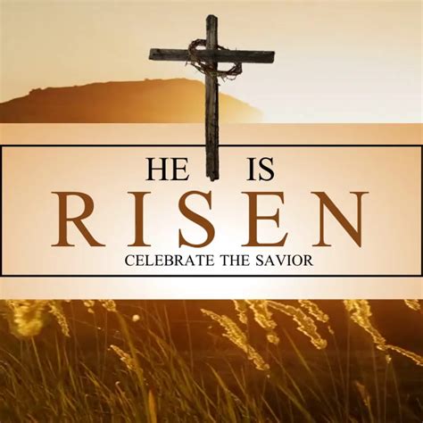 Copy Of He Is Risen Easter Post Postermywall