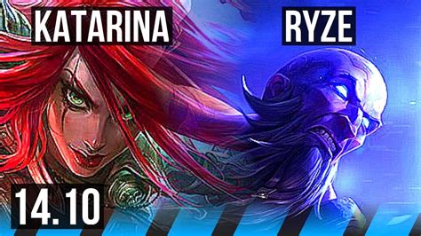 Katarina Vs Ryze Mid Solo Kills Legendary Games