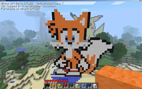 Tails Pixel Art Grid