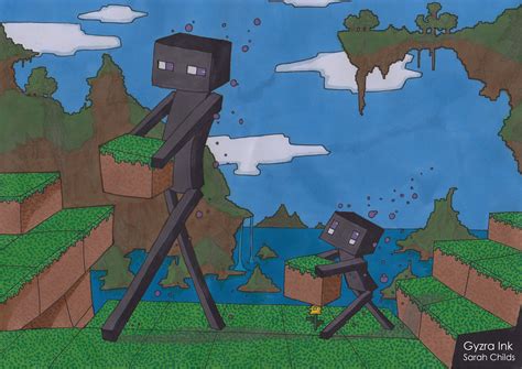 Enderman | Minecraft drawings, Minecraft art, Minecraft creations