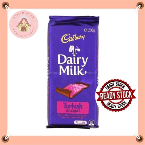 Cadbury Dairy Milk Turkish Delight Chocolate Bar 200g Coklat Shopee Malaysia