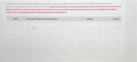 Solved On January 2 2025 Cullumber Company Sells Production Chegg