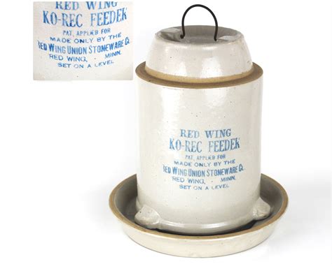 Red Wing Union Stoneware KO REC Chicken Feeder