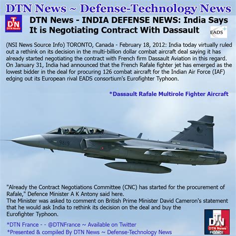 Pictures of The Day: DTN News - INDIA DEFENSE NEWS: India Says It is Negotiating Contract With ...