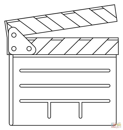 Clapper Board Emoji Coloring Page Free Printable Coloring Pages