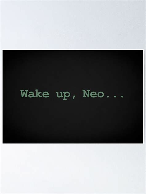 Wake Up Neo Poster For Sale By Rogue Design Redbubble