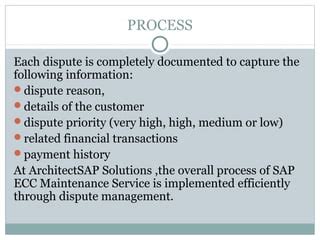 Sap Fscm Dispute Management Ppt