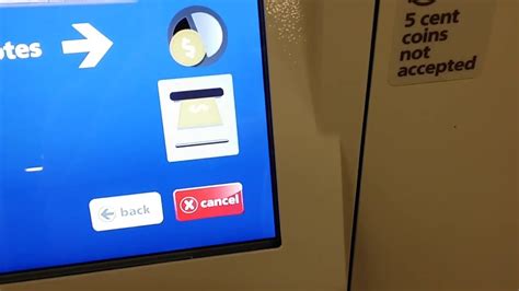 Opal Card Single Trip Ticket Top Up Machine Purchasing Using Coins