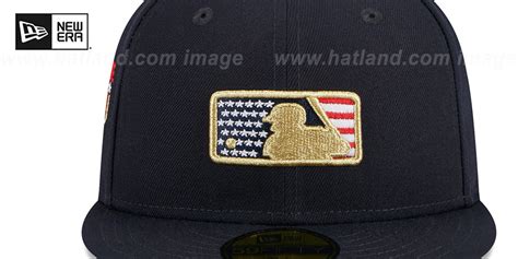 MLB Umpire 2023 JULY 4TH STARS N STRIPES Navy Fitted Hat