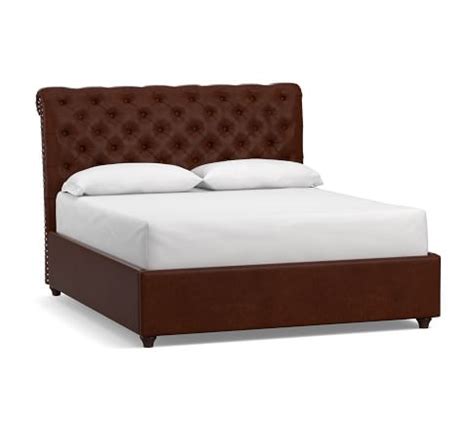 Chesterfield Tufted Upholstered Bed With Footboard Pottery Barn