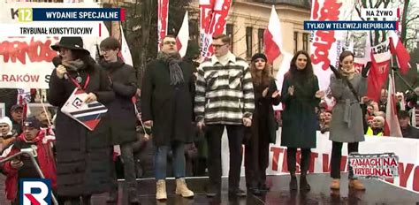 Protest Wolnych Polaków tylko w TV Republika Prywatne stacje milczą