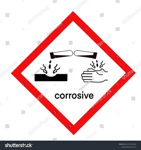 Corrosive Symbol Used Warn Hazards Symbols Stock Illustration