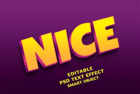 Premium PSD Nice 3d Text Effect Design