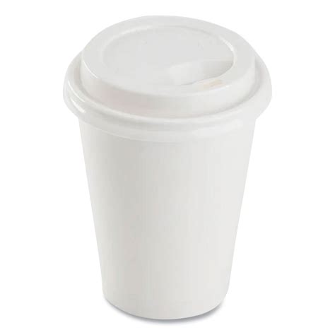 Karat® Hot Cup Lids Fits 8 Oz Paper Hot Cups Sipper Lid White 1 000